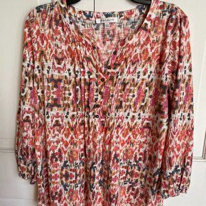 Colorful Lons Sleeve Top
